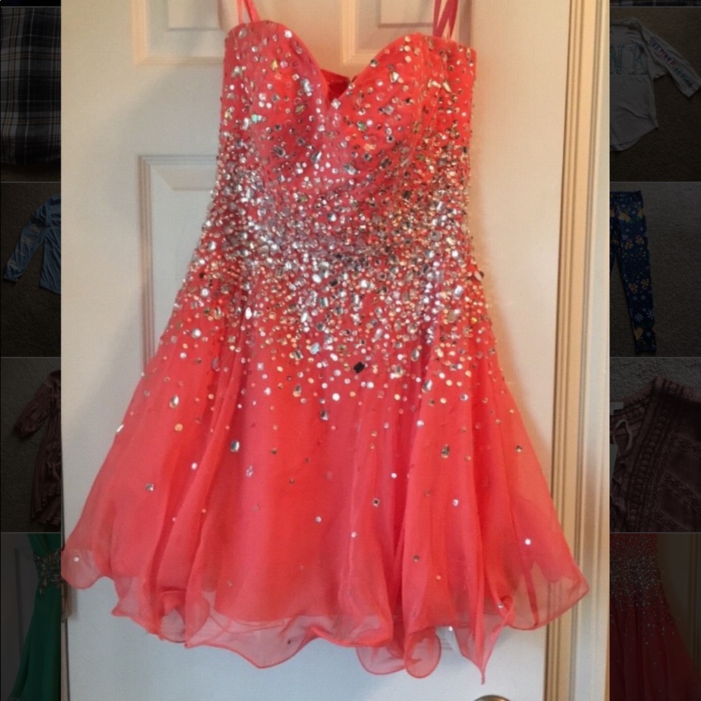 Coral Homecoming dress